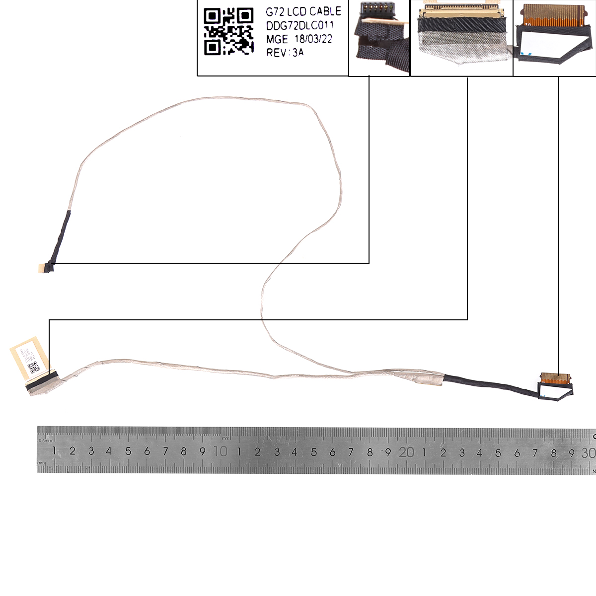 Picture of New LCD Display Screen Cable Replacement  For HP 14-BP 14S-BE TPN-Q189.